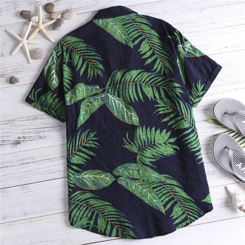 Beach print men's shirt