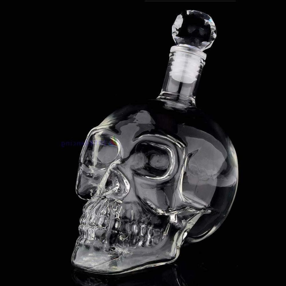 Glass Skull Whisky Bottle