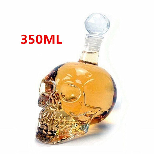 Glass Skull Whisky Bottle