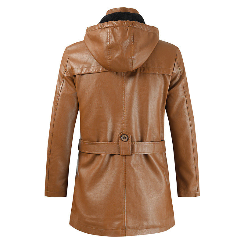 Hooded Leather Jacket