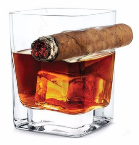 Whisky cigar glass