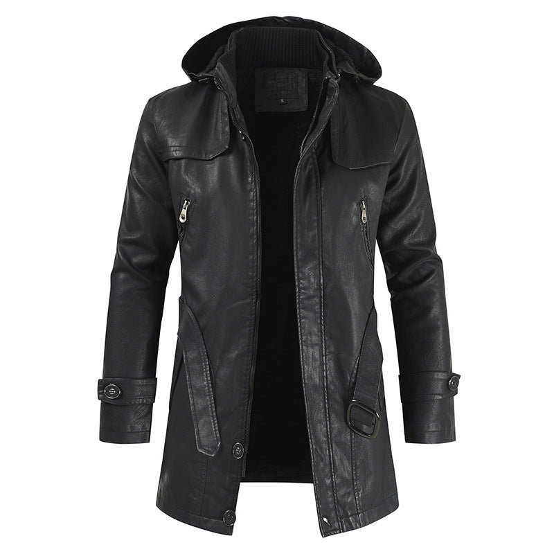 Hooded Leather Jacket