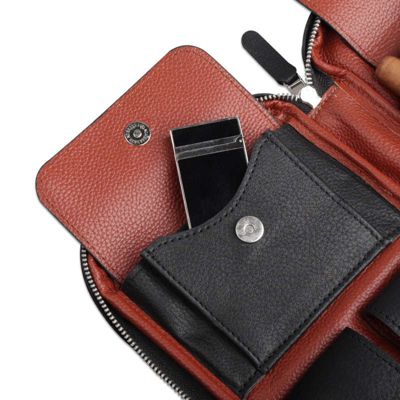 Leather Cigar Travel Case