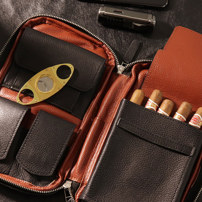 Leather Cigar Travel Case