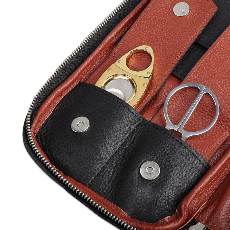 Leather Cigar Travel Case